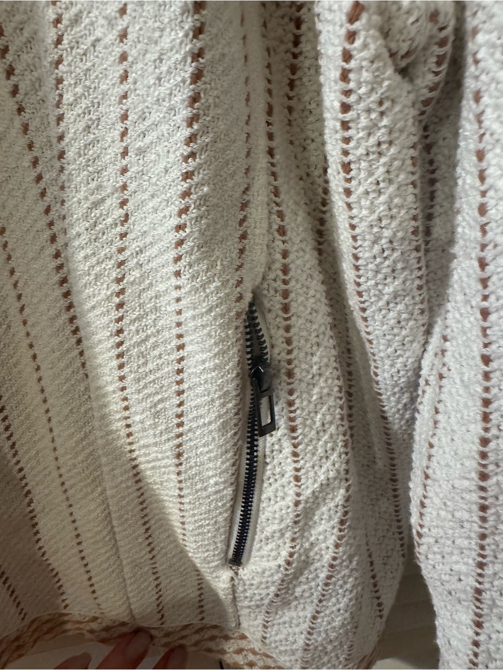 NIC+ZOE Cream Jacket with Tan Trim - Picture 3 of 7